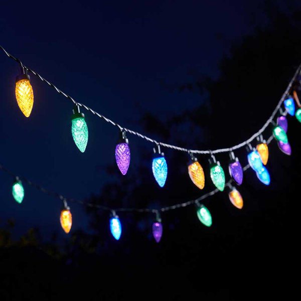 MultiPower Pine Cone Multicoloured/Warm White Garden String Lights 5050642101370